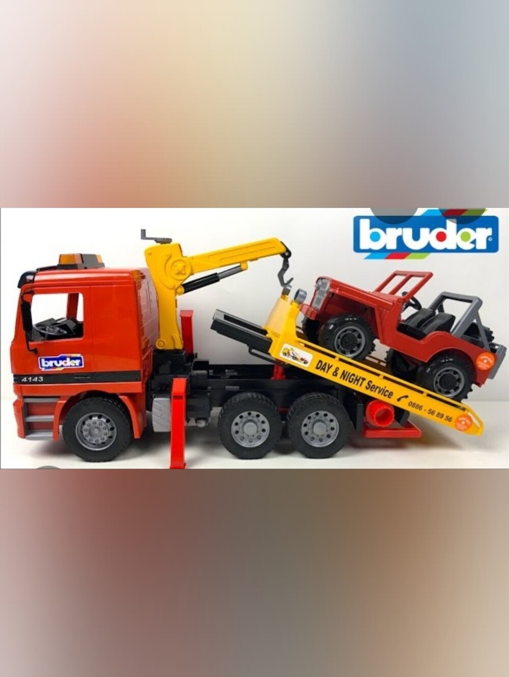 Vintage Bruder Toy Semi Truck And Jeep 2001